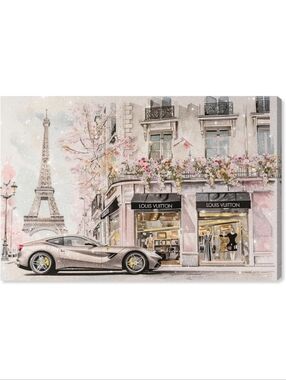 Design Disyrict Louis Vuitton Shopping Trip In Paris Wrapped Canvas Wall Decor